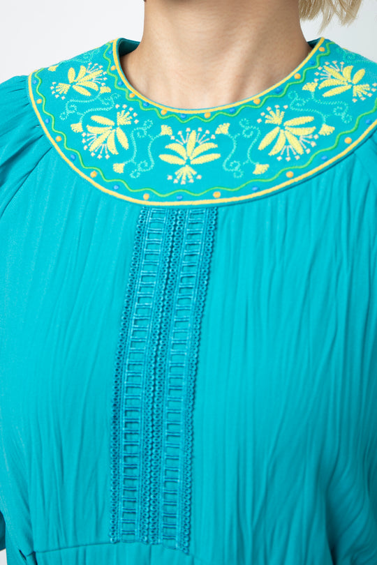 Water lily dress Turquoise
