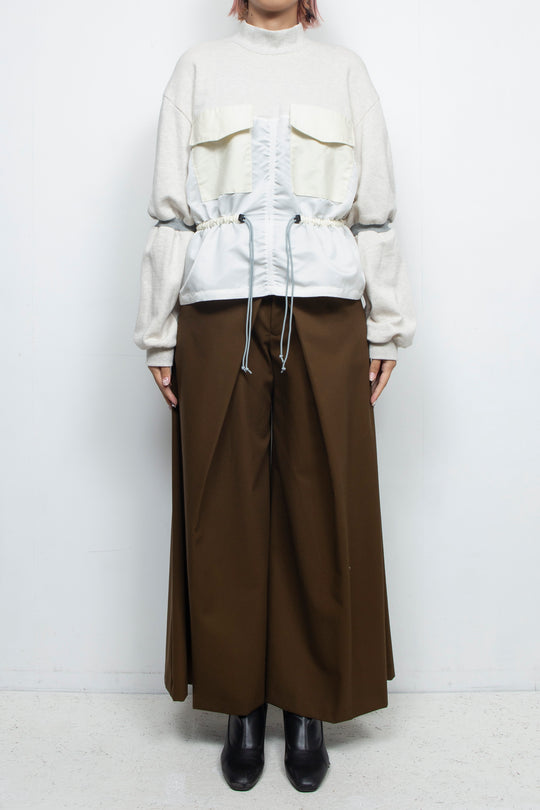 High neck design sweatshirts IVORY