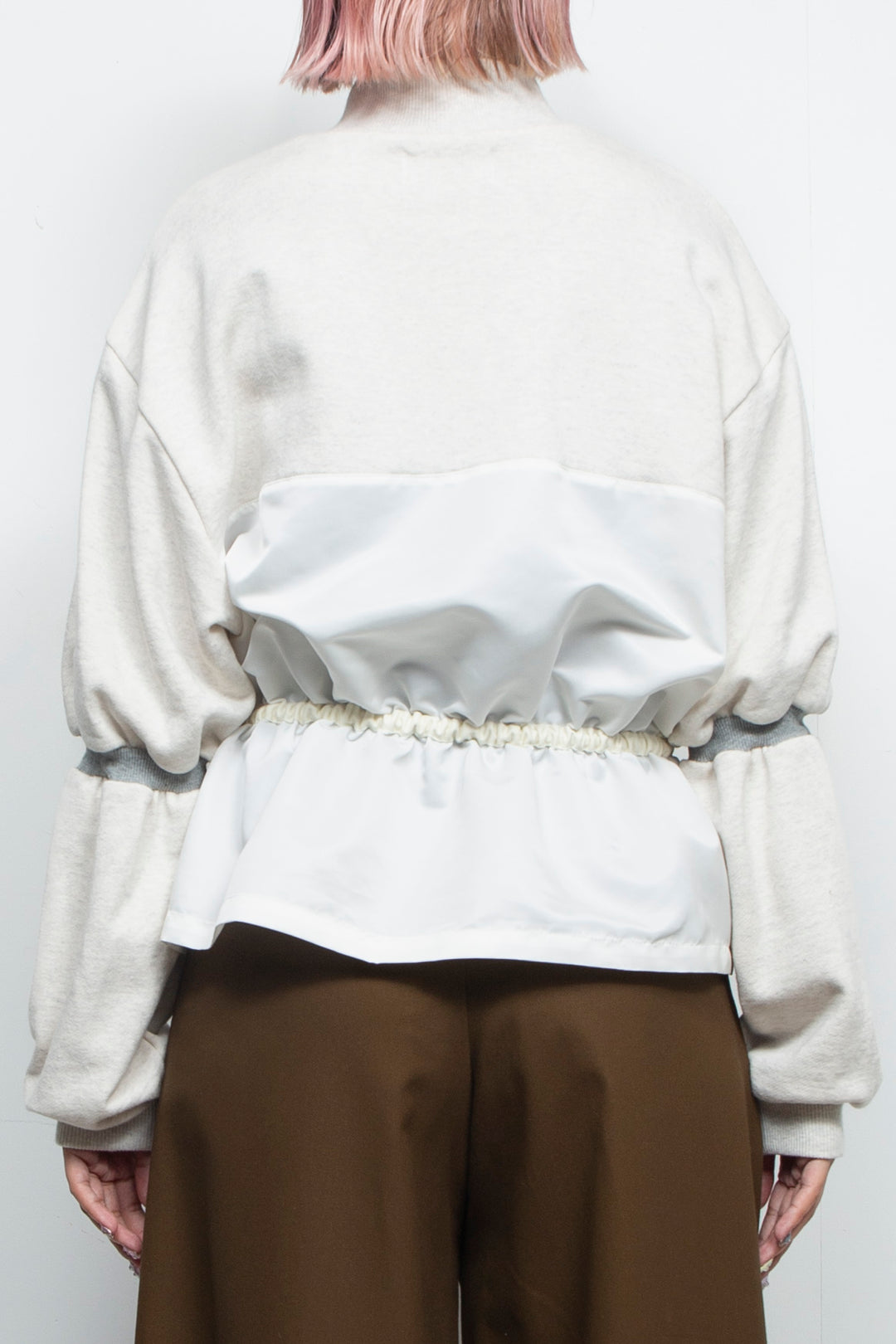 High neck design sweatshirts IVORY