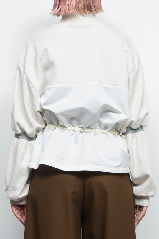 High neck design sweatshirts IVORY