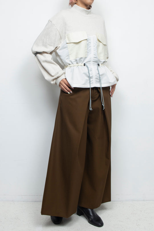 High neck design sweatshirts IVORY