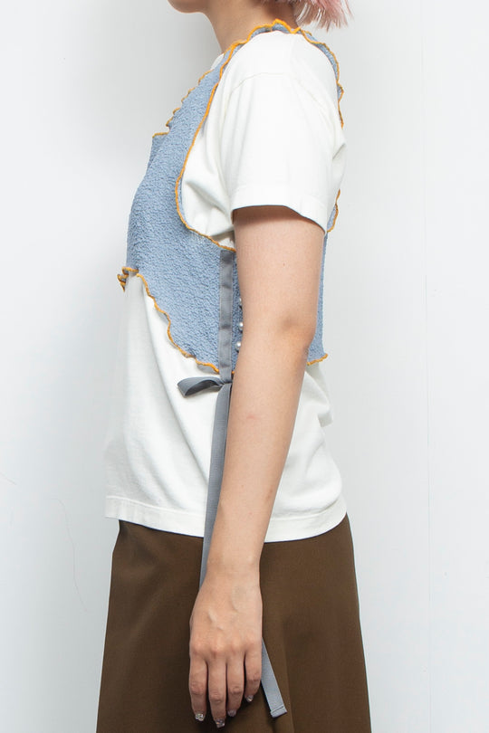 Mellow pearl ribbon tank top Blue