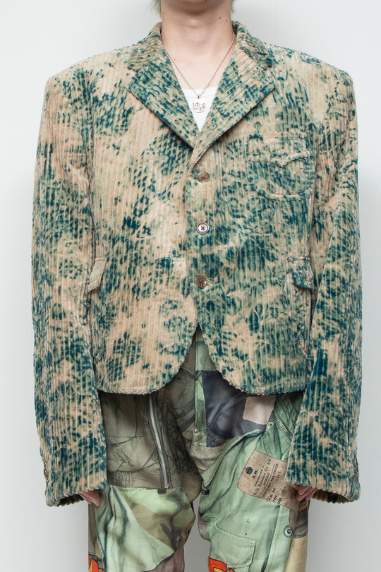 ROUND SILHOUETTE SHORT JK DYE BLEACH GREEN