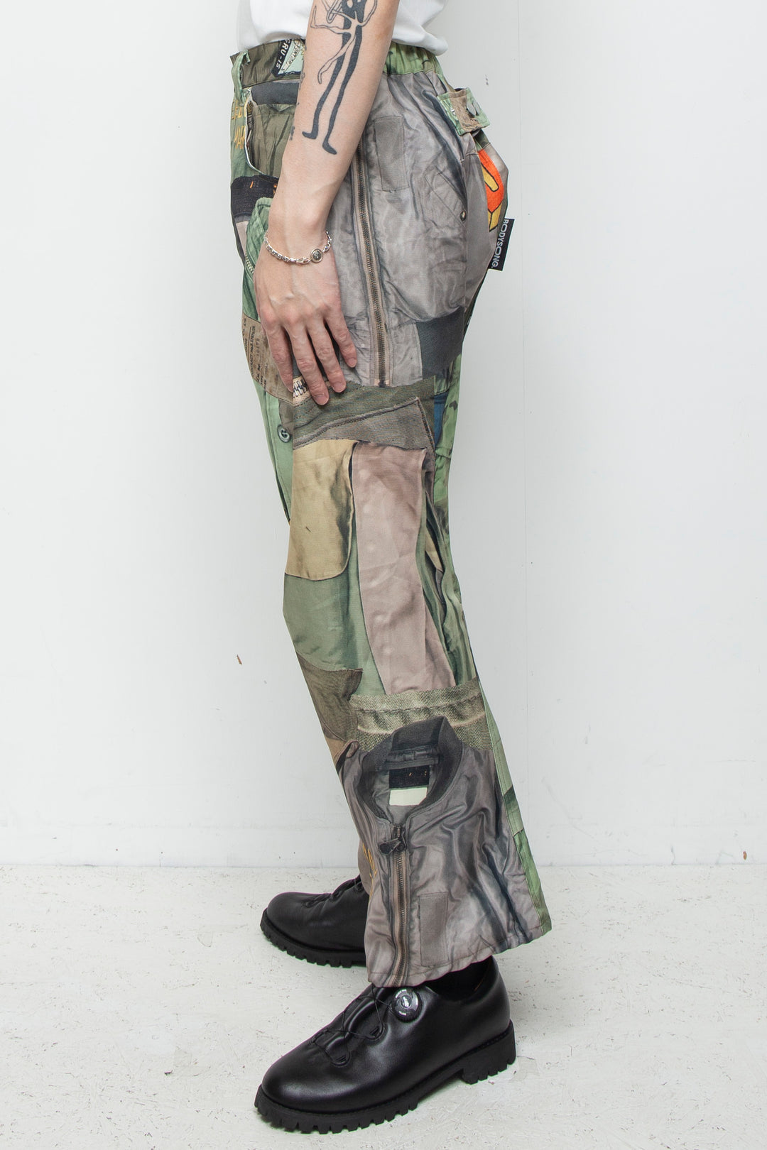 3D CUT TROUSERS TROMPE L'OEIL JUV KHAKI