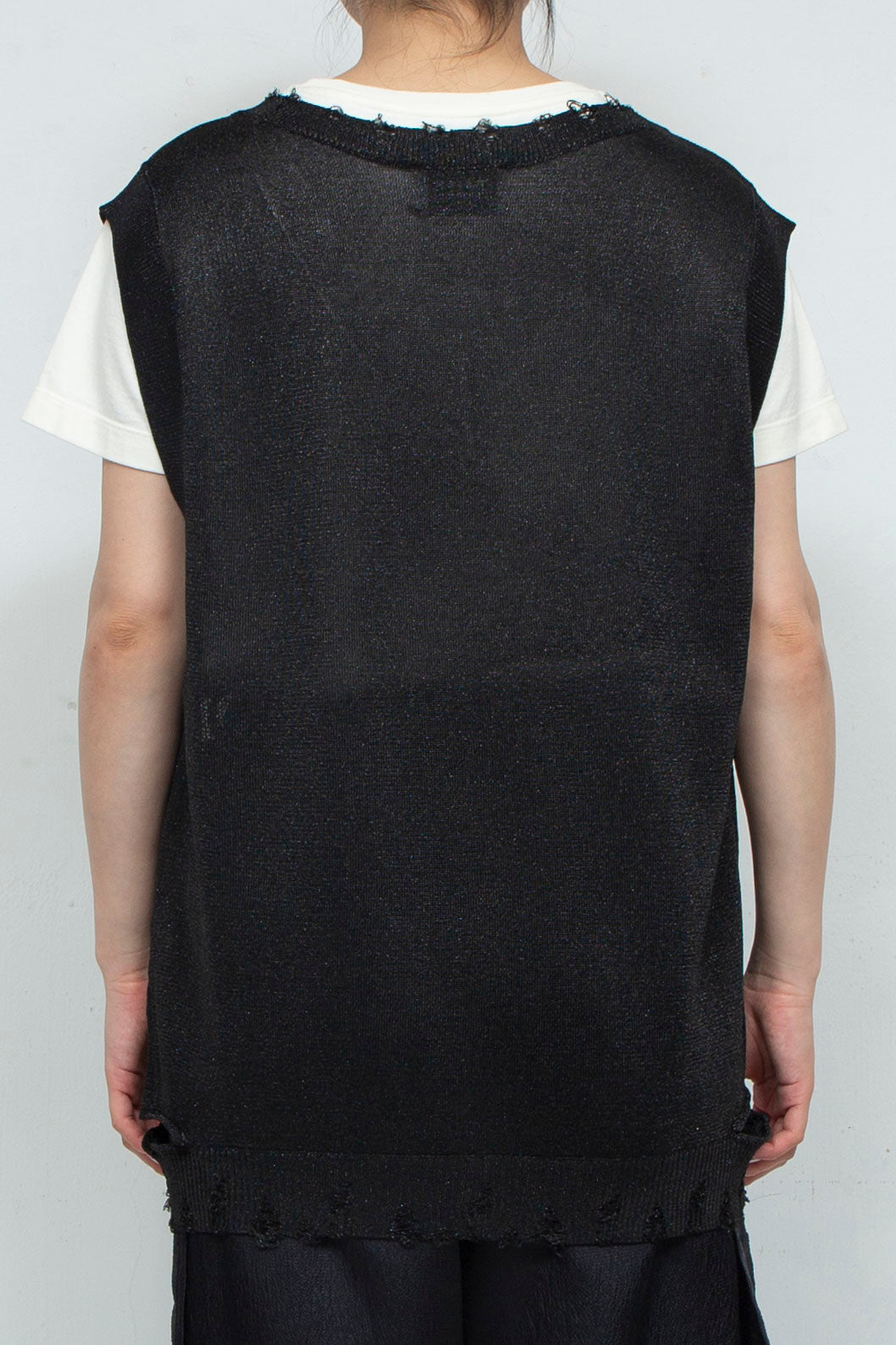 2way Knit Tank Tops Black