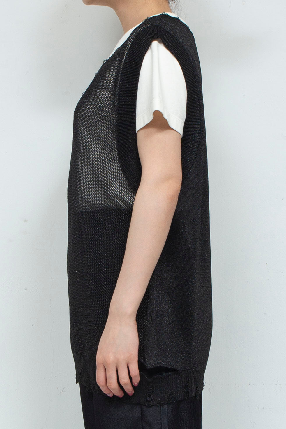 2way Knit Tank Tops Black