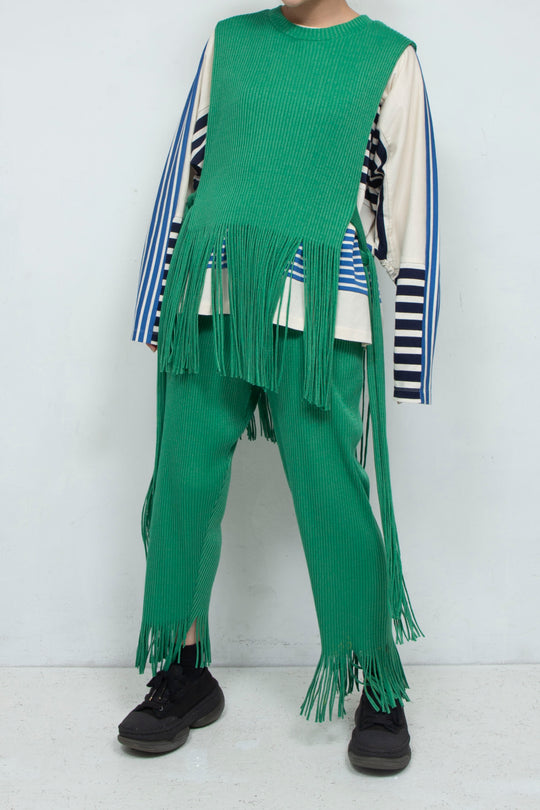 fringe rib pants