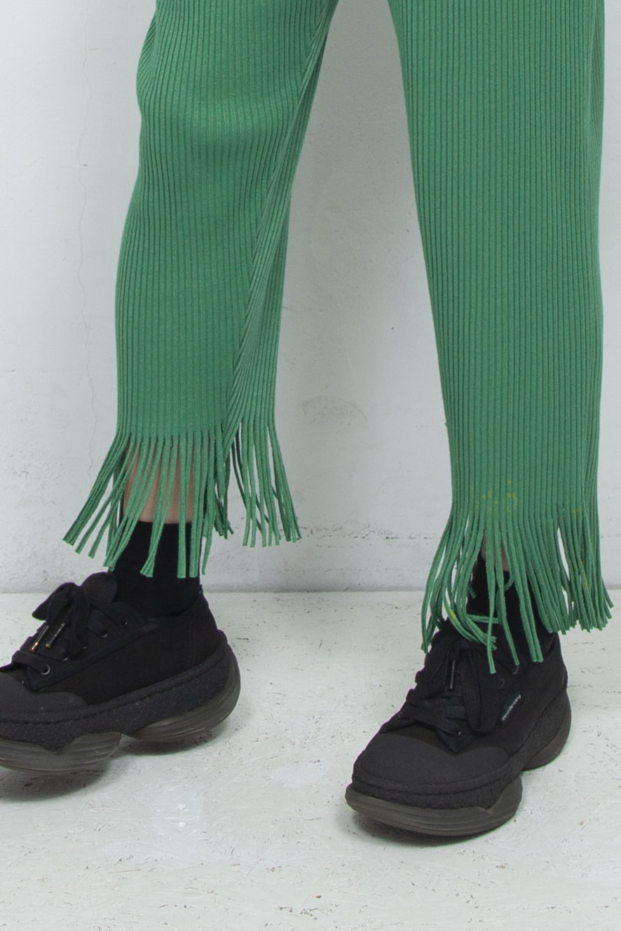 fringe rib pants