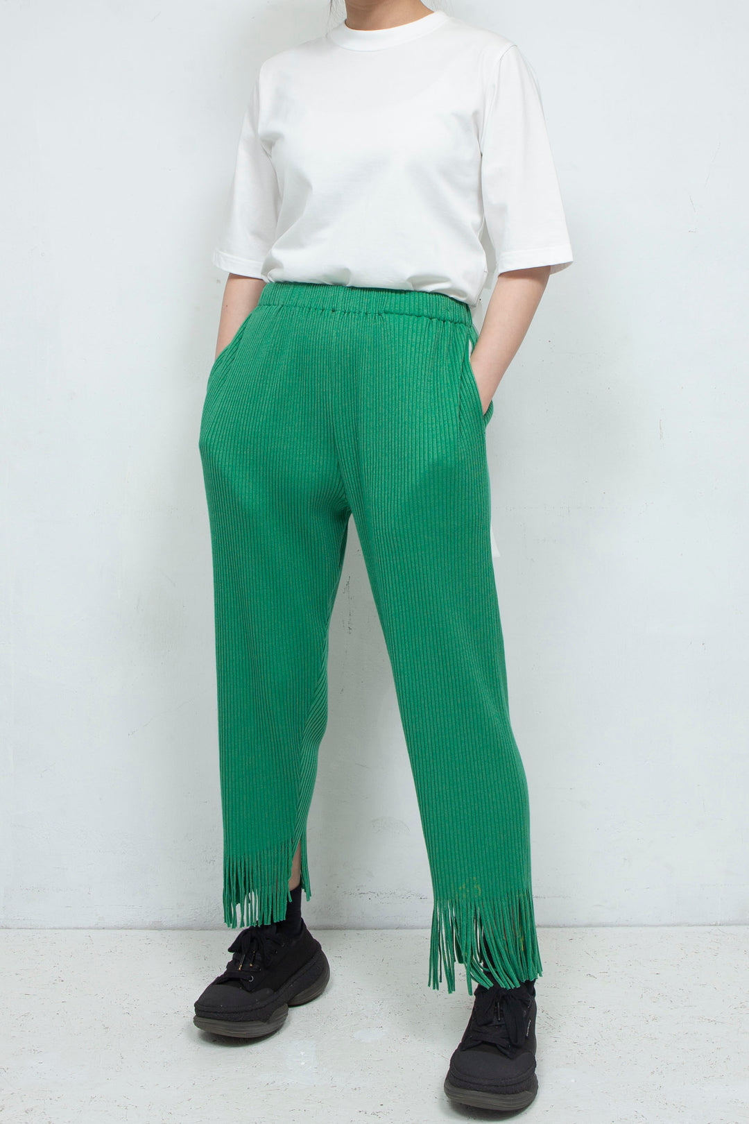 fringe rib pants
