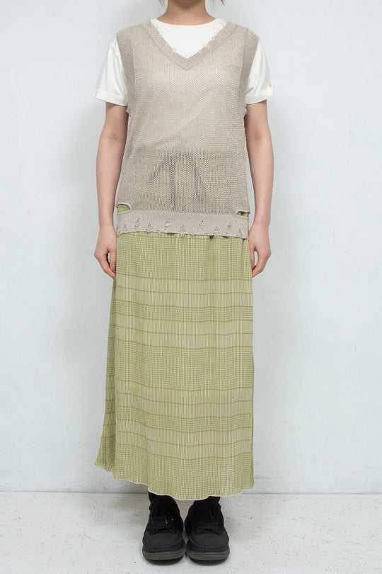 2way Knit Tank Tops Beige