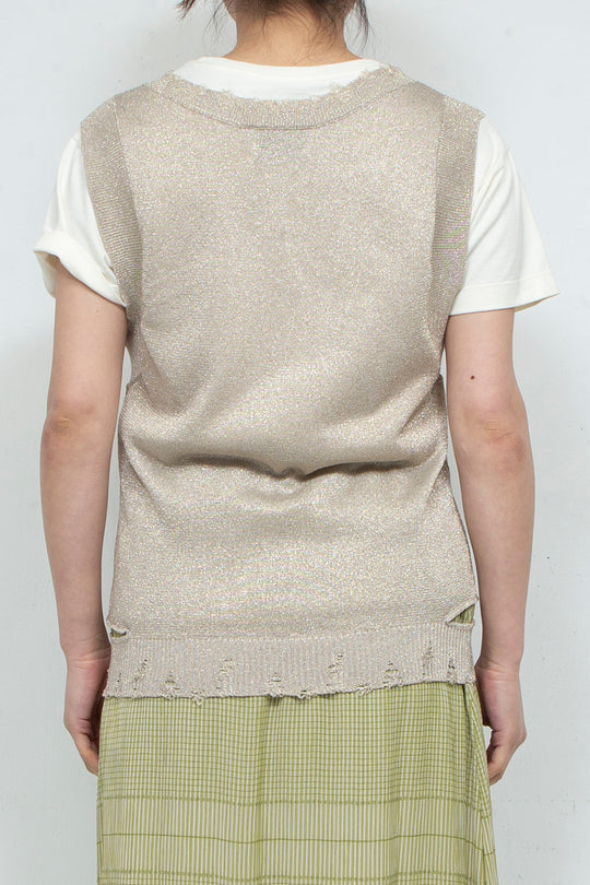 2way Knit Tank Tops Beige