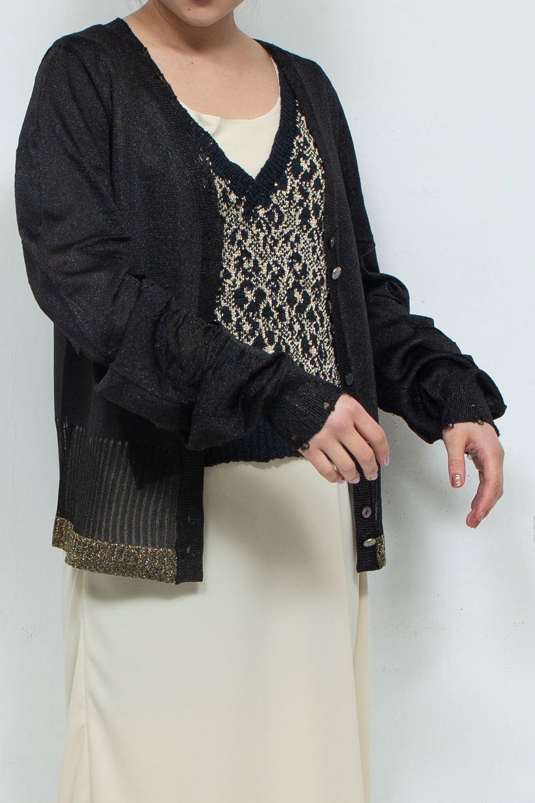 Knit Cardigan Black