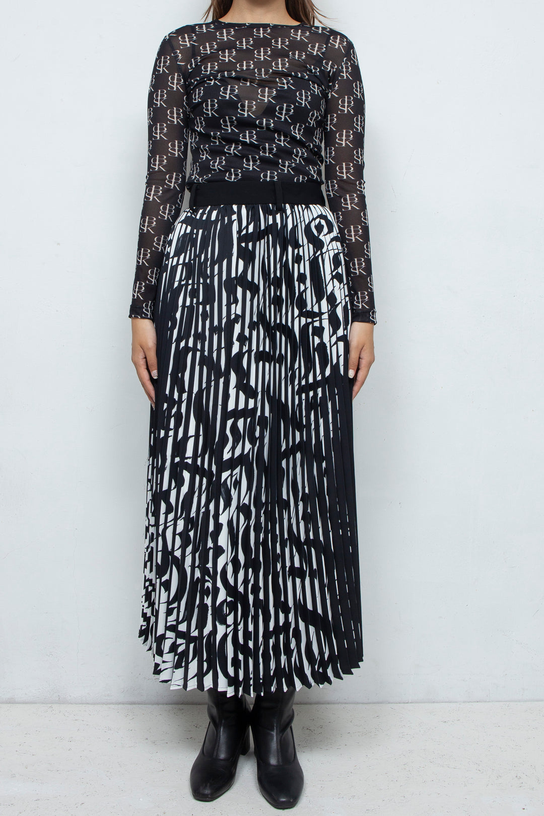 Two-Face Accordion Pleats Skirt BI