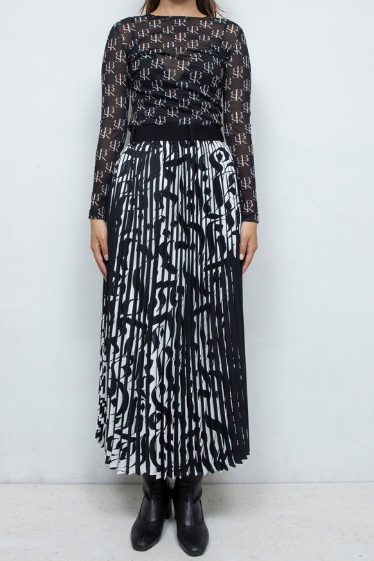 Two-Face Accordion Pleats Skirt BI