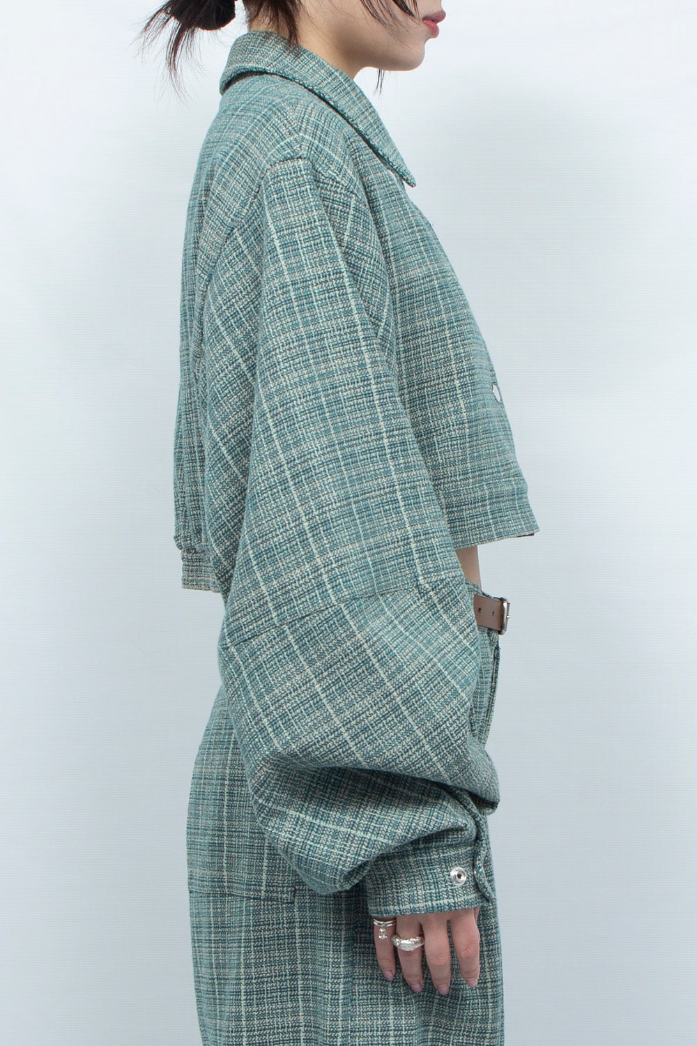tweed short blouson