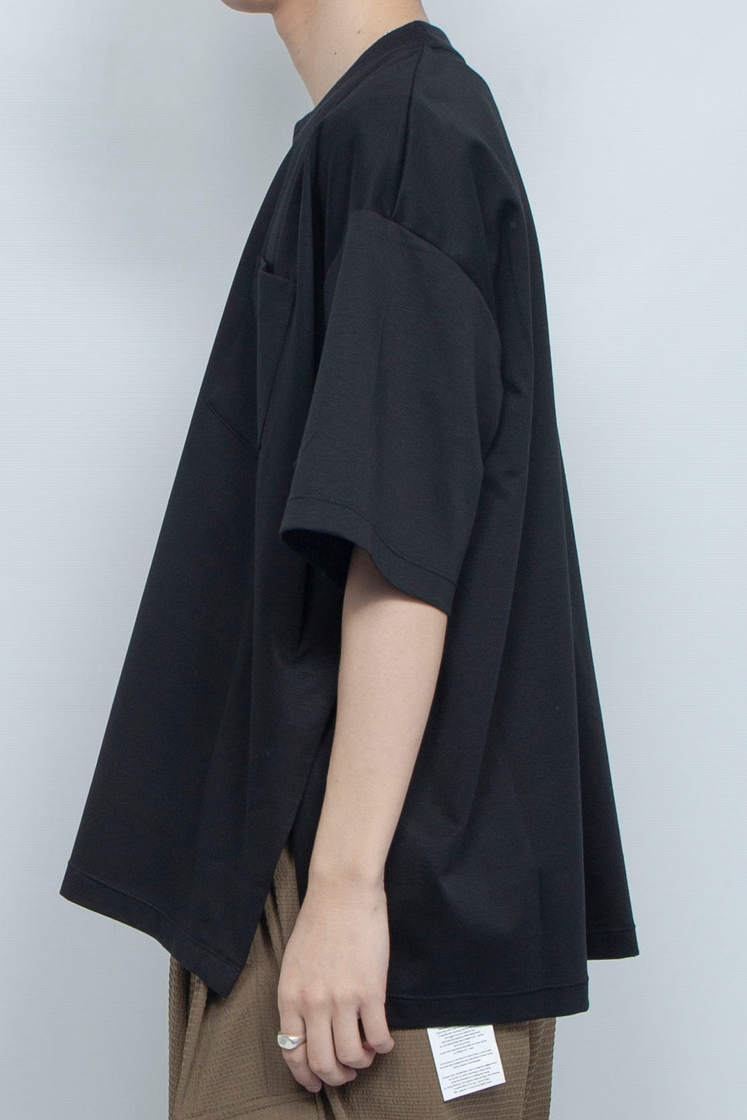 Superior Pima Cotton Original Rib T-shirt BLACK