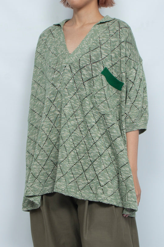 CIRCLE-FRONT POLO SHIRT BIROUDO