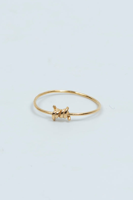 Barbed Wire Ring Gold