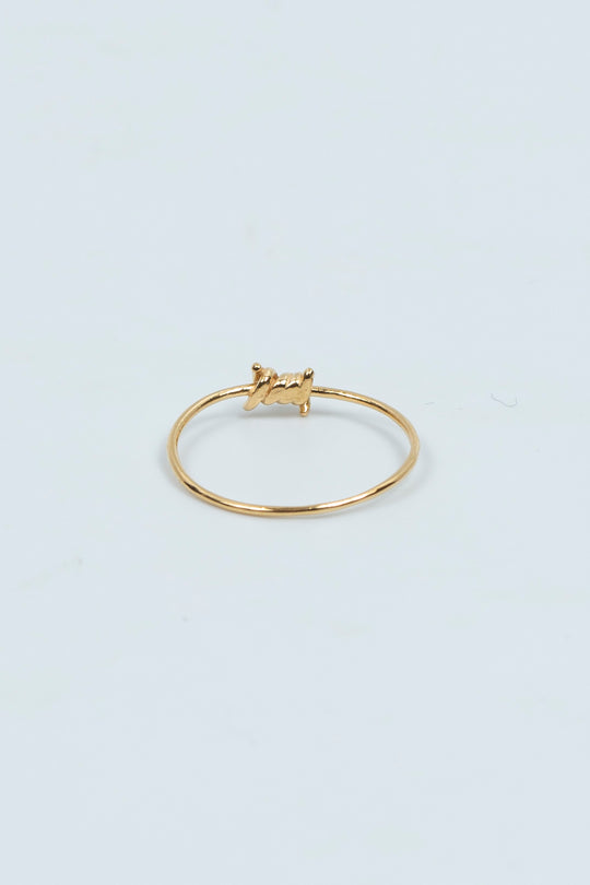 Barbed Wire Ring Gold
