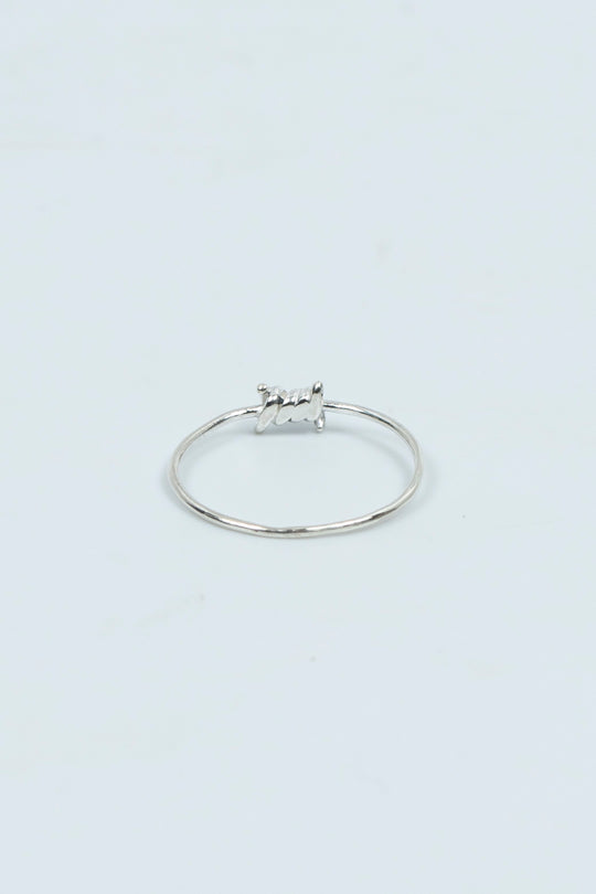 Barbed Wire Ring Silver