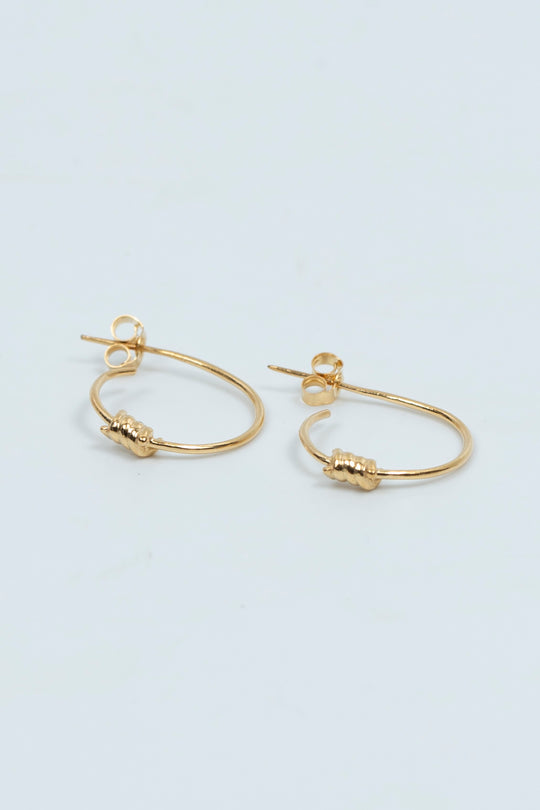 Barbed Wire Earring Gold