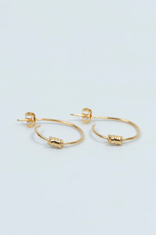 Barbed Wire Earring Gold