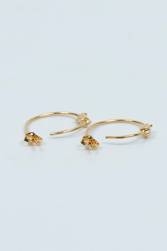 Barbed Wire Earring Gold