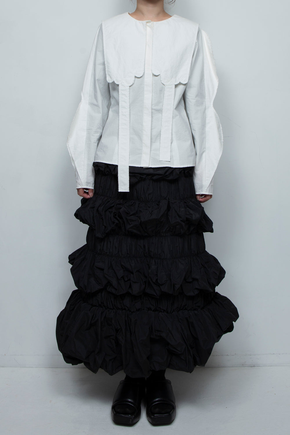 petal blouse WHITE