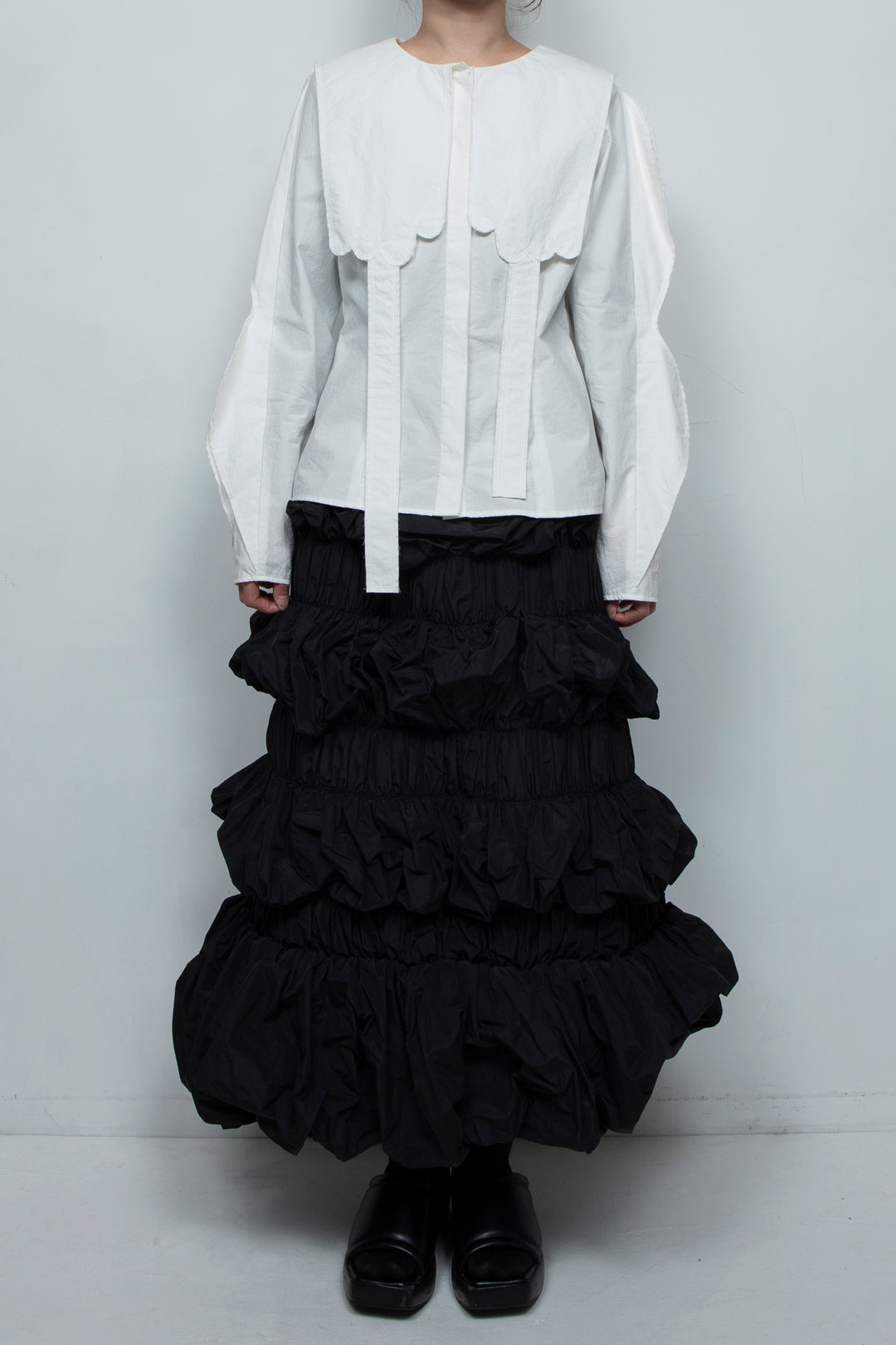 petal blouse WHITE