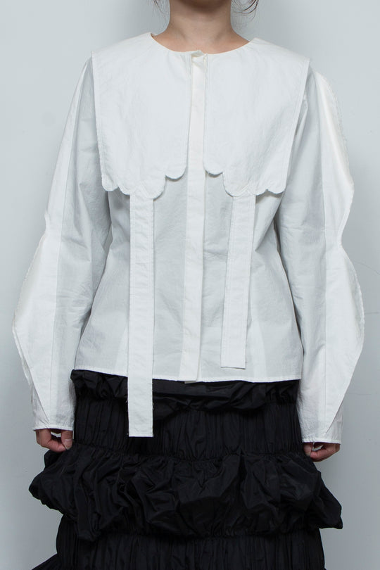 petal blouse WHITE