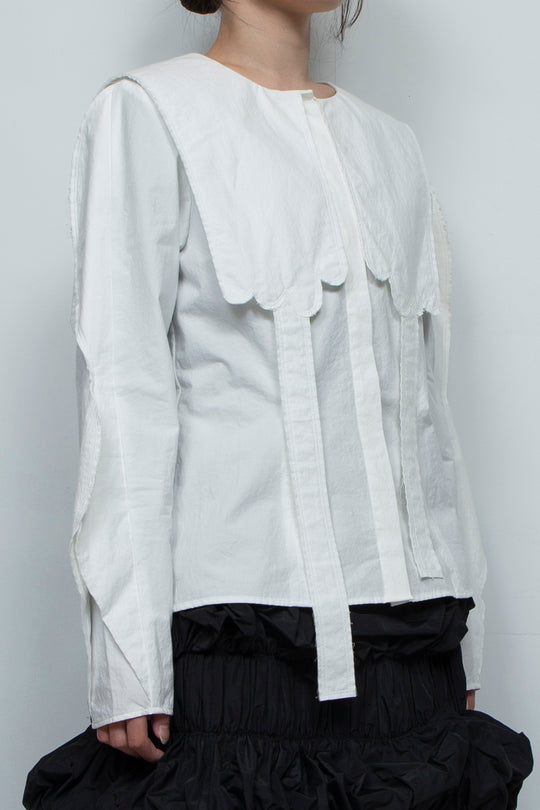 petal blouse WHITE