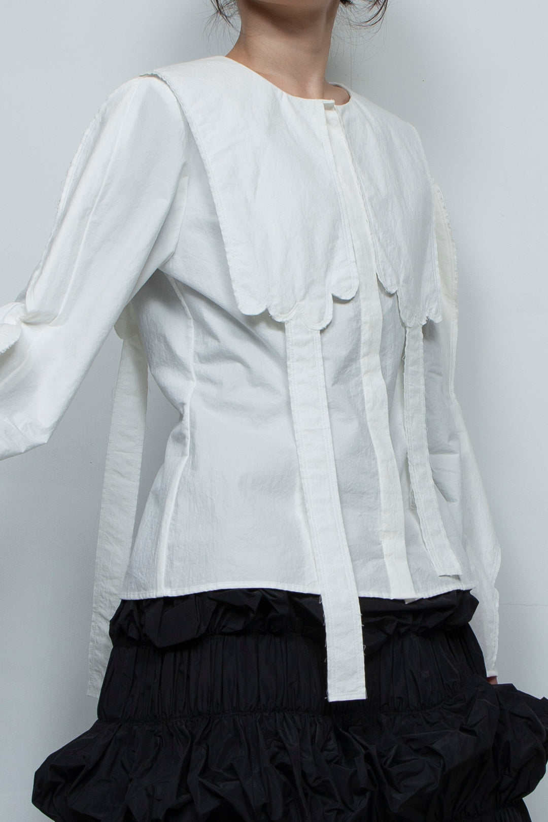 petal blouse WHITE
