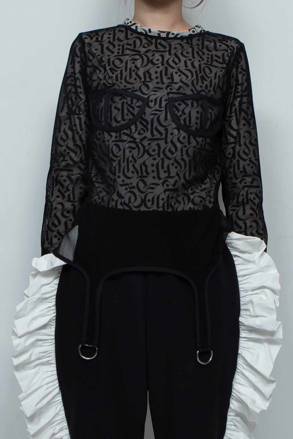 mesh piping tops (long sleeve)