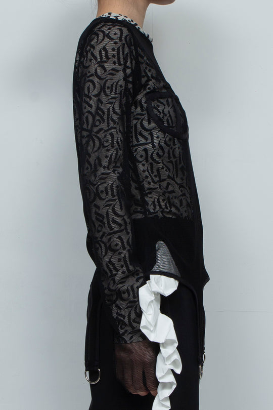 mesh piping tops (long sleeve)