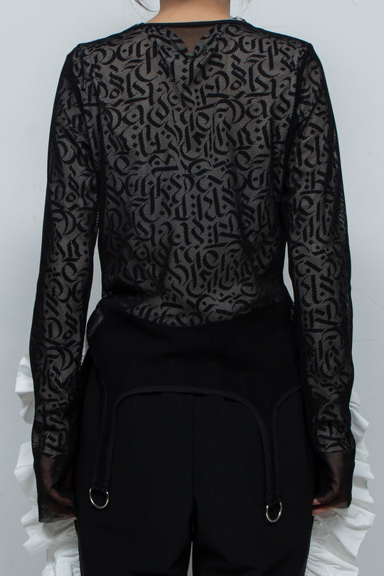 mesh piping tops (long sleeve)