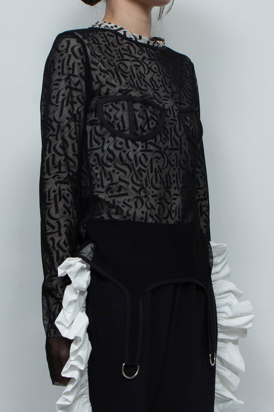 mesh piping tops (long sleeve)