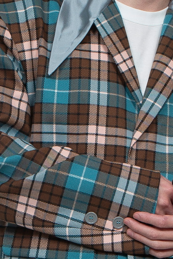 Bright retro checkered suit