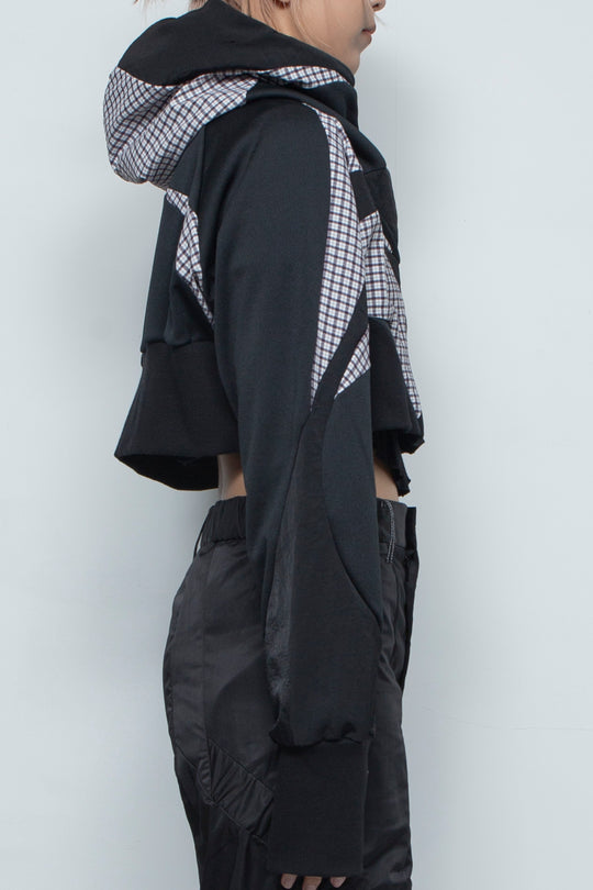 マルチショートパーカー (CHECK BLACK)