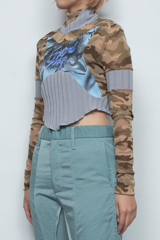 フレンドシップカモフラージュトップ GRAY
