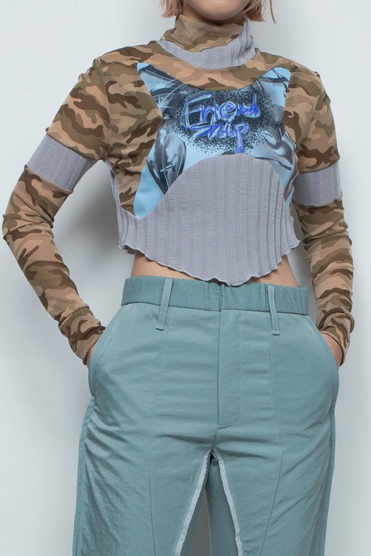 フレンドシップカモフラージュトップ GRAY