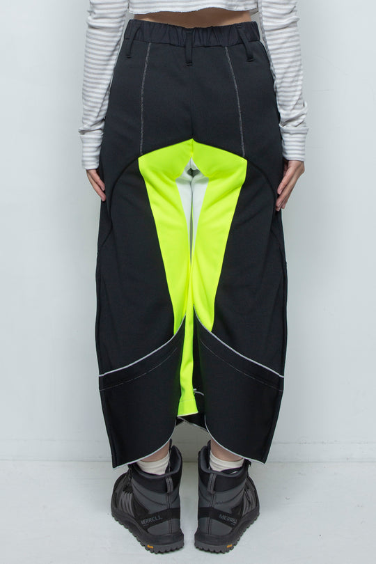 ジャージクロップド カーブパンツ BLACK