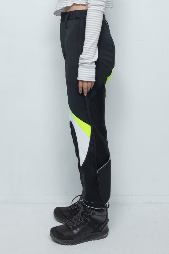 ジャージクロップド カーブパンツ BLACK