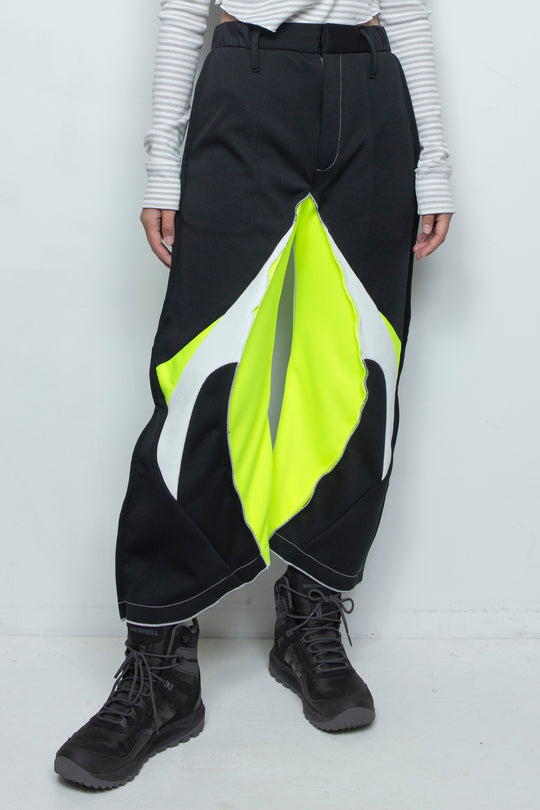 ジャージクロップド カーブパンツ BLACK