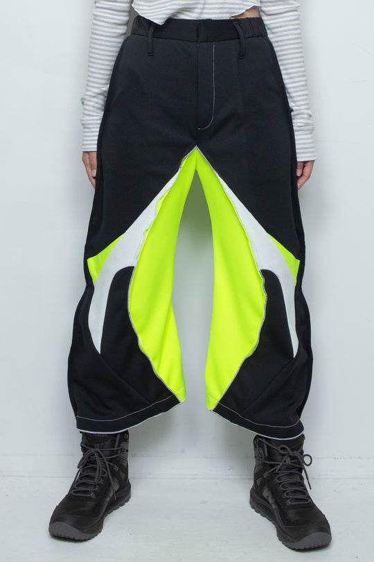 ジャージクロップド カーブパンツ BLACK
