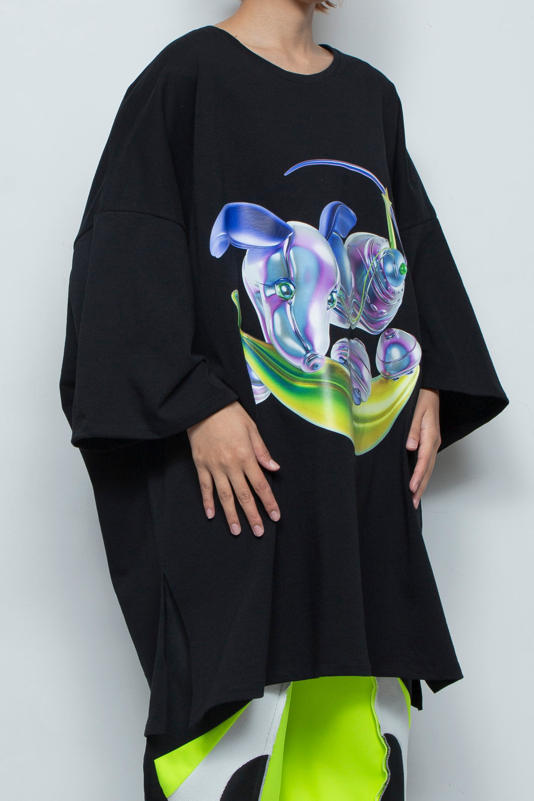 プリントビッグTシャツ Banibo / BLACK