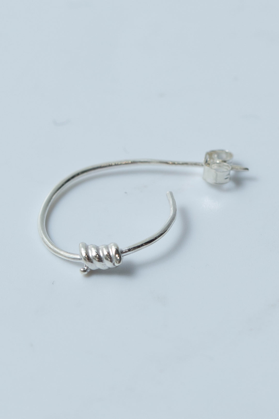 Barbed Wire Earring Silver