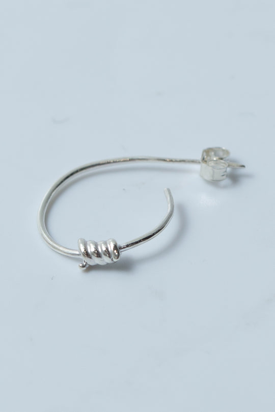 Barbed Wire Earring Silver