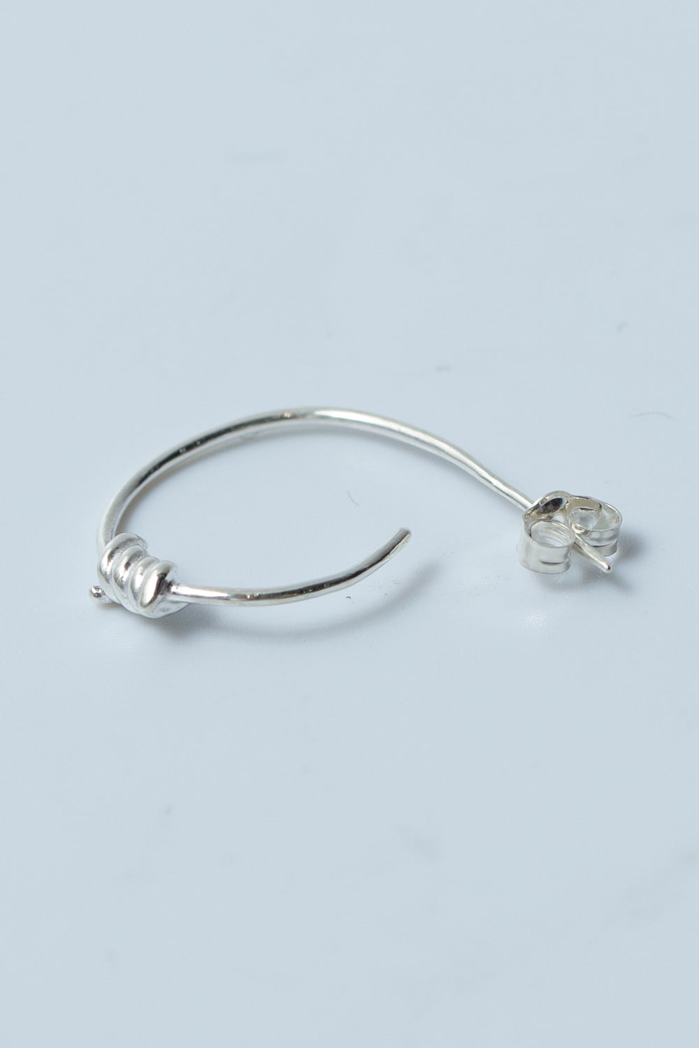 Barbed Wire Earring Silver