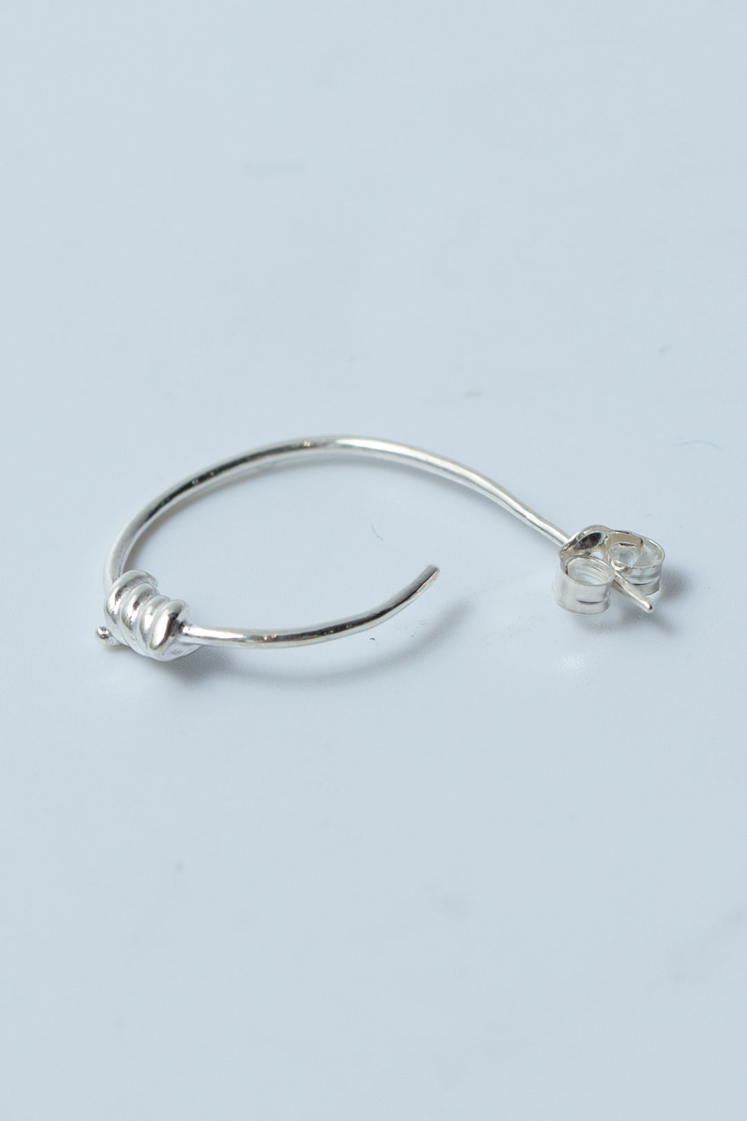 Barbed Wire Earring Silver