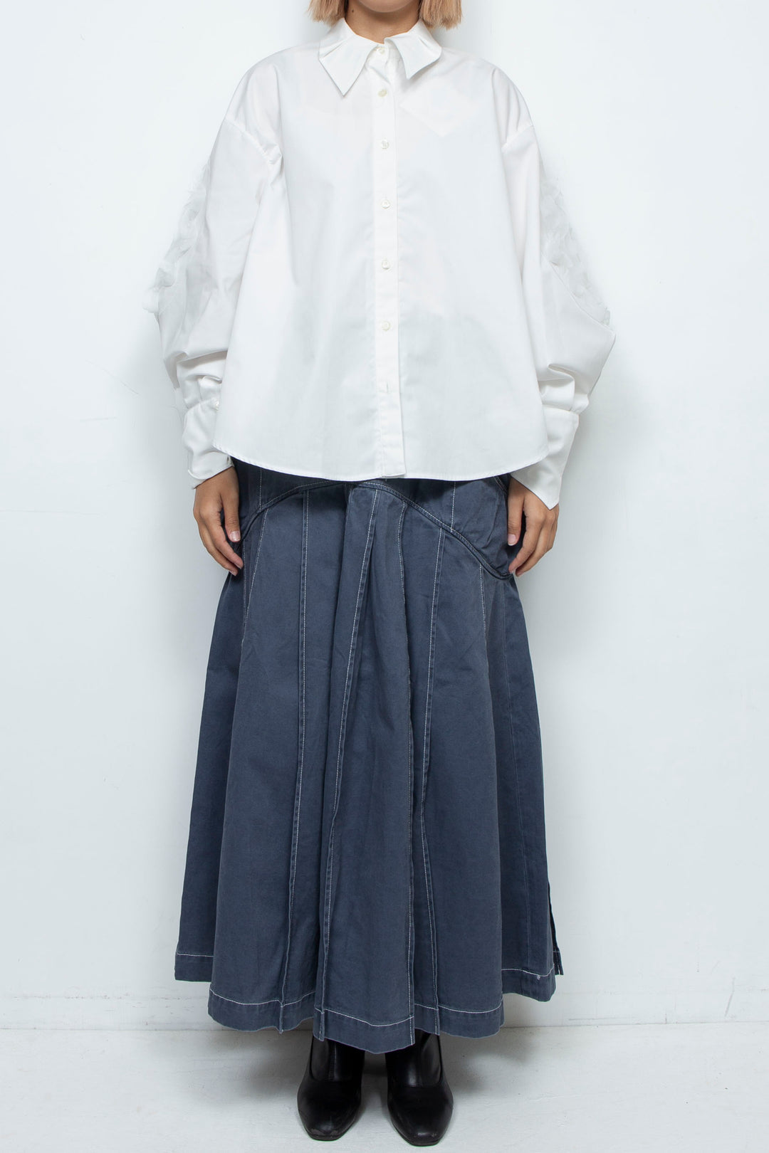 grass blouse white